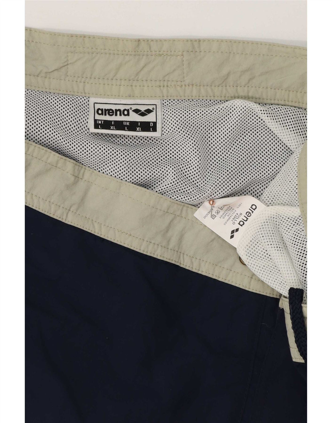 Arena Mens Swimming Shorts Large Navy Blue Colourblock Polyester