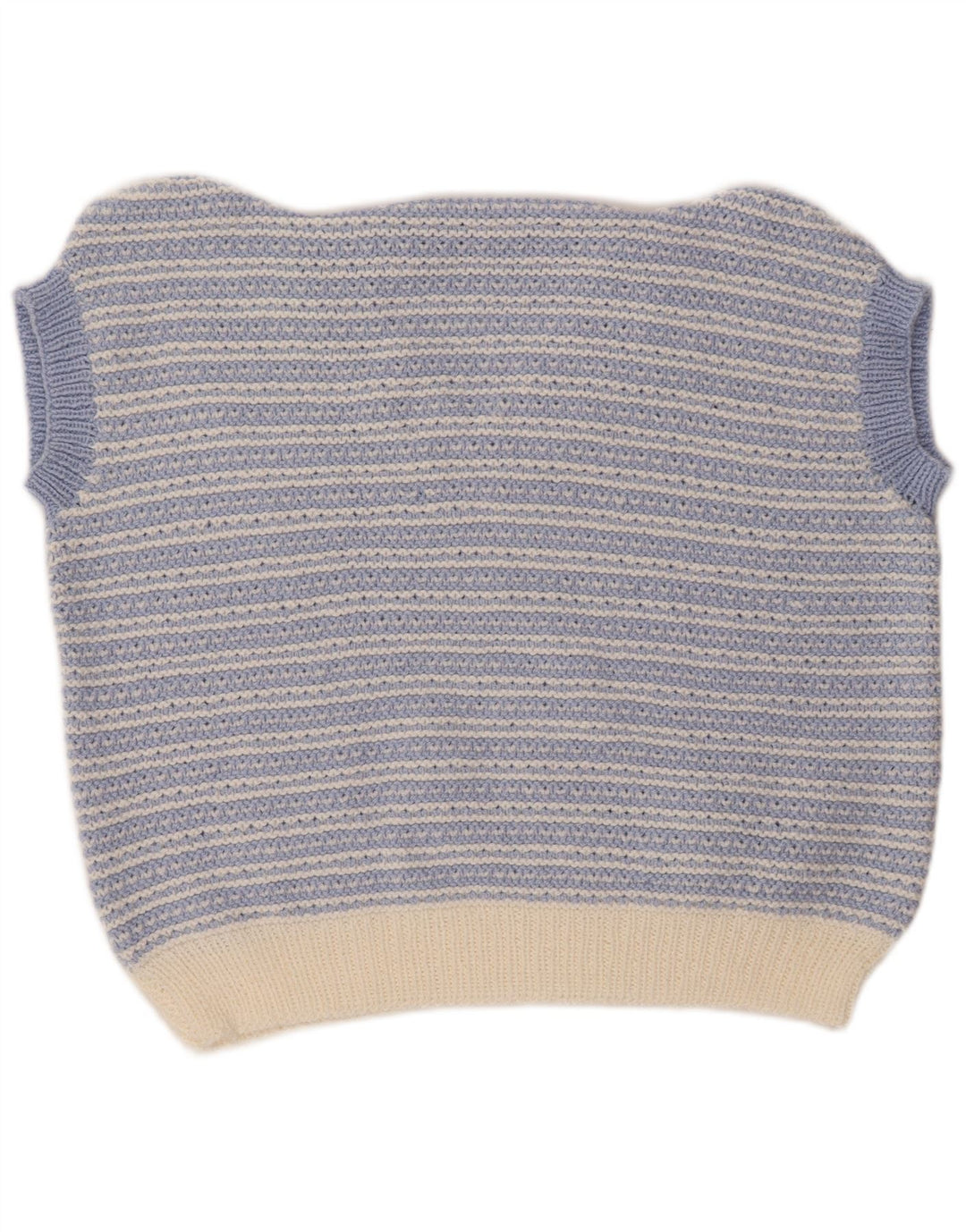 VINTAGE Womens Vest Tank Top UK 18 XL Blue Striped