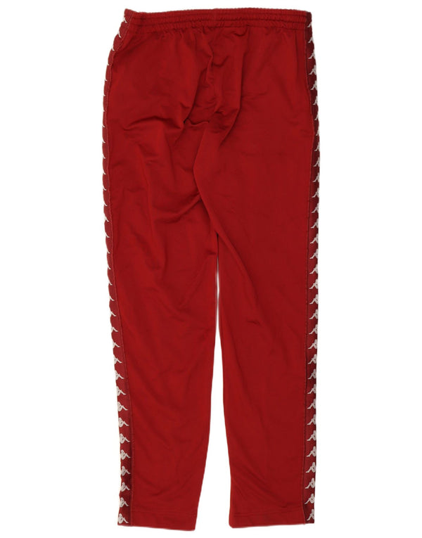 Kappa Mens Graphic Tracksuit Trousers Large Red Colourblock Polyester