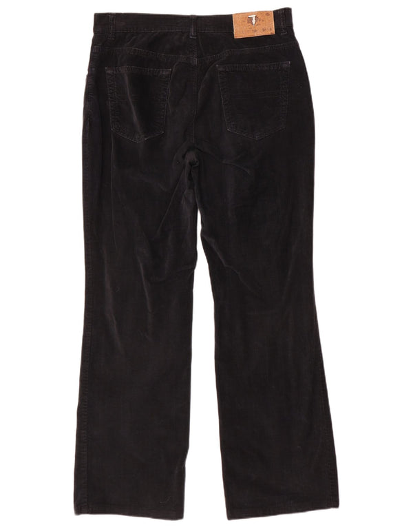 Trussardi Womens Bootcut Casual Trousers W31 L29 Navy Blue Cotton