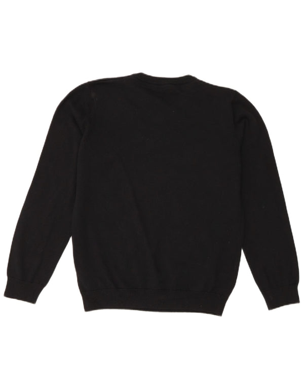 Marks & Spencer Boys V-Neck Jumper Sweater 12-13 Years Black Cotton