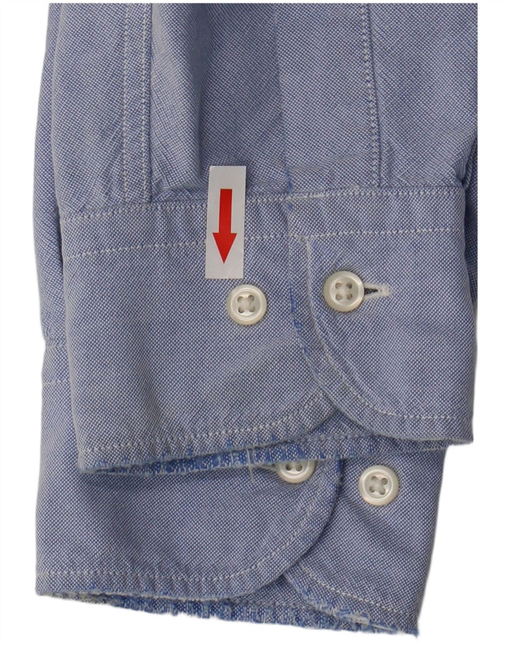 Tommy Hilfiger Mens New York Fit Shirt Medium Blue Cotton