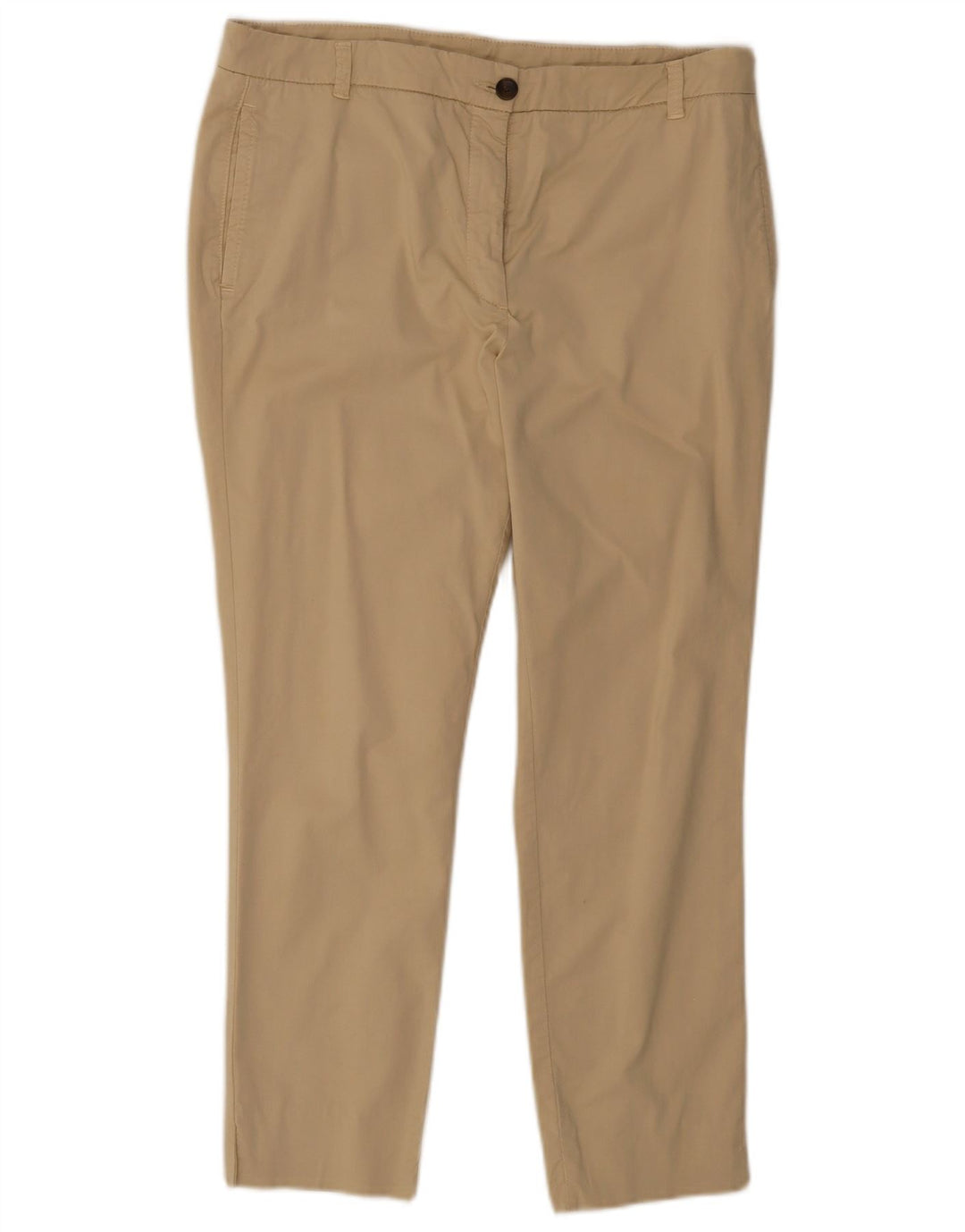 Massimo Dutti Womens Slim Chino Trousers W34 L26 Beige
