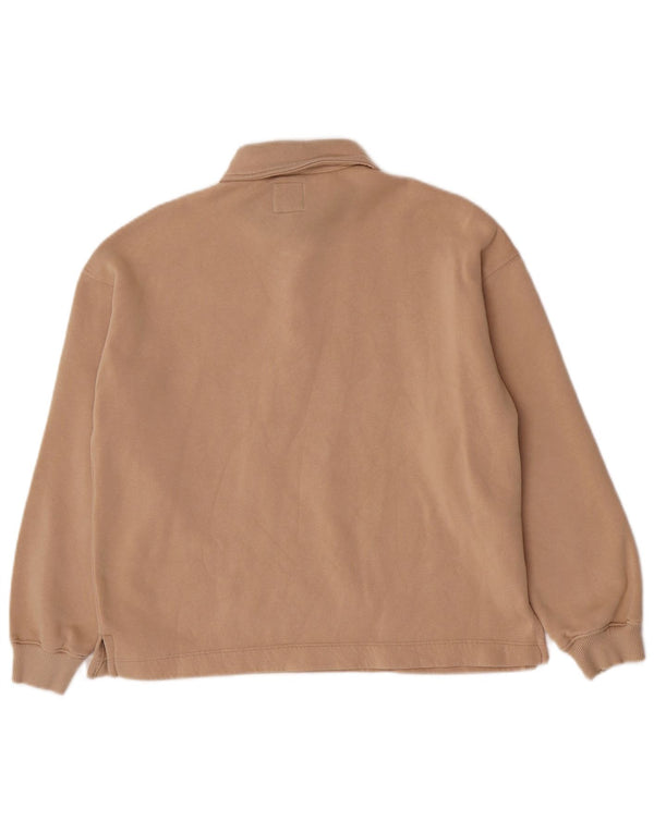 Zara Girls Sweatshirt Jumper 13-14 Years Beige Cotton