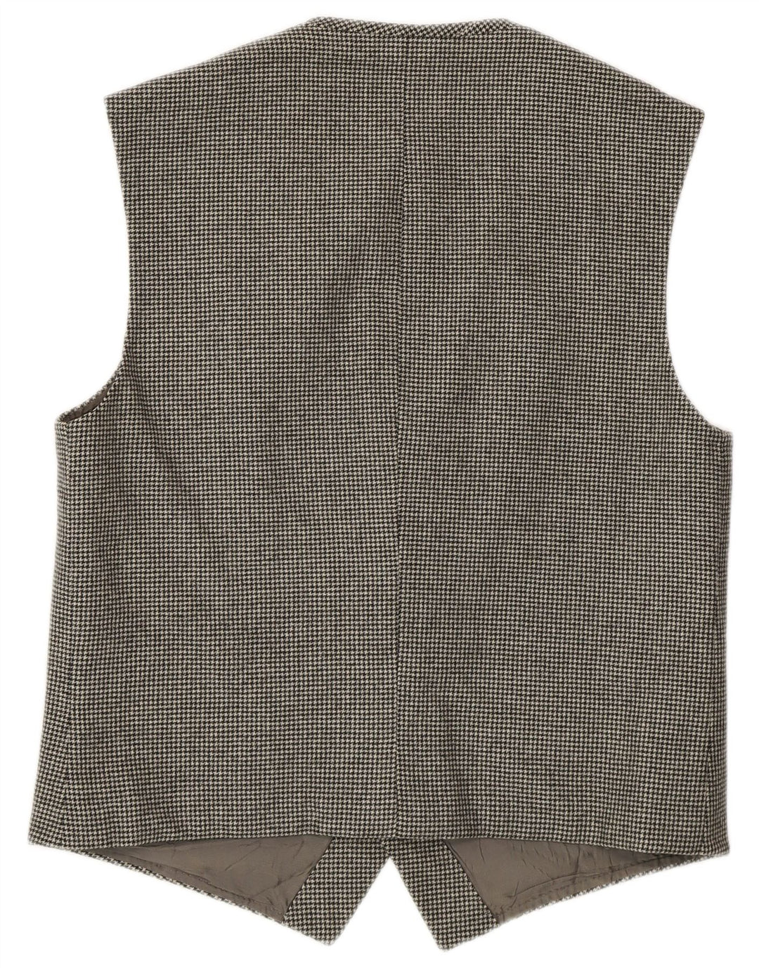 Vintage Mens Waistcoat Small Grey Houndstooth