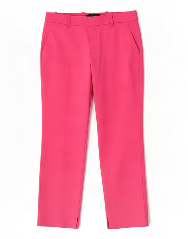 Zara Womens Straight Chino Trousers Small W26 L26 Pink Cotton