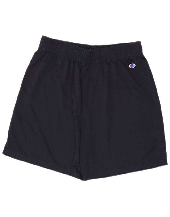 Champion Mens Sport Shorts Large  Navy Blue Polyester