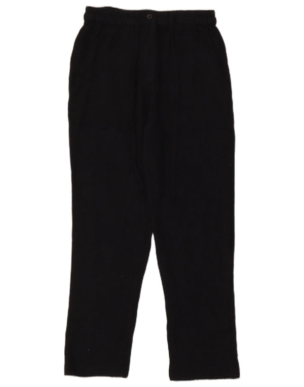 Zara Womens High Waist Straight Chino Trousers Small W26 L26 Black