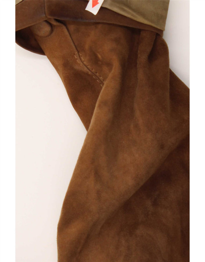 Vintage Mens 3 Button Suede Blazer Jacket UK 40 Large Brown Leather