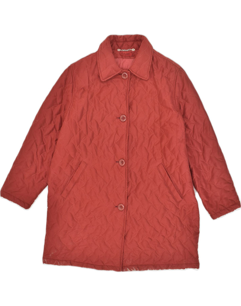 ELEGANT PROJECT Womens Quilted Jacket IT 50 XL Red Polyester | Vintage Elegant Project | Thrift | Second-Hand Elegant Project | Used Clothing | Messina Hembry 