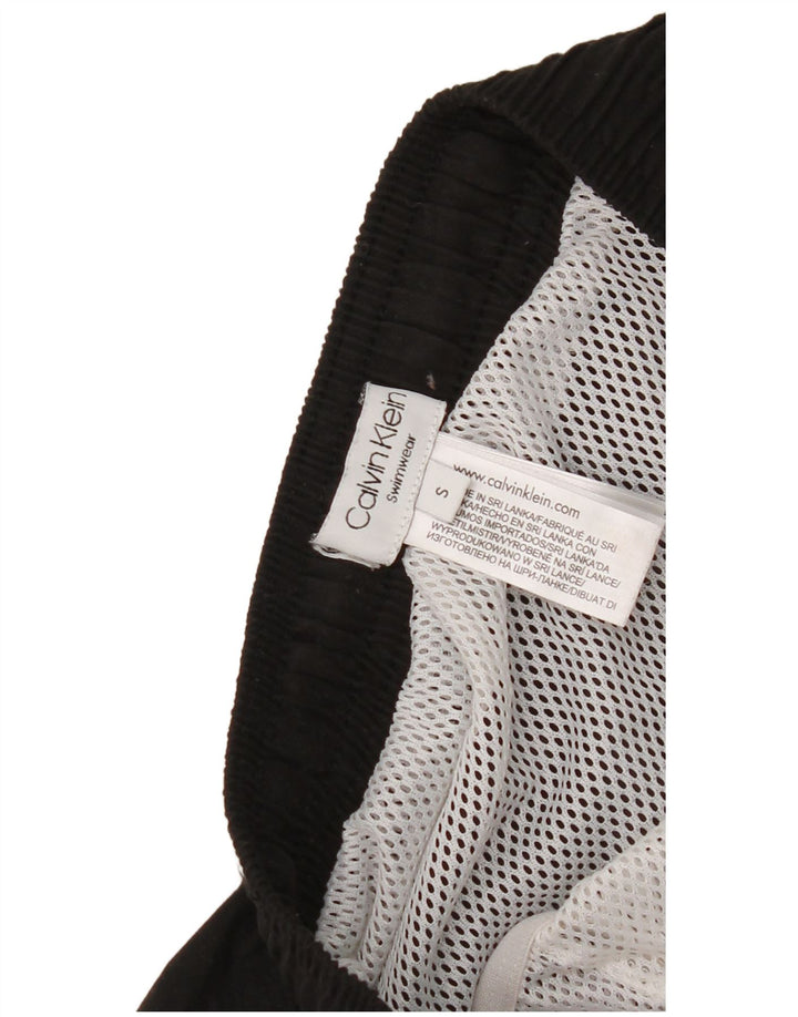 Calvin Klein Mens Graphic Swimming Shorts Small  Black Polyester