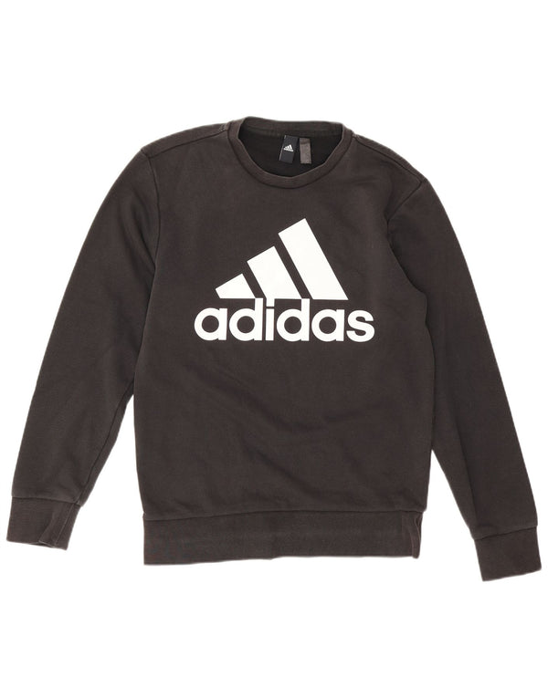 Adidas Mens Graphic Sweatshirt Jumper Small Black Cotton