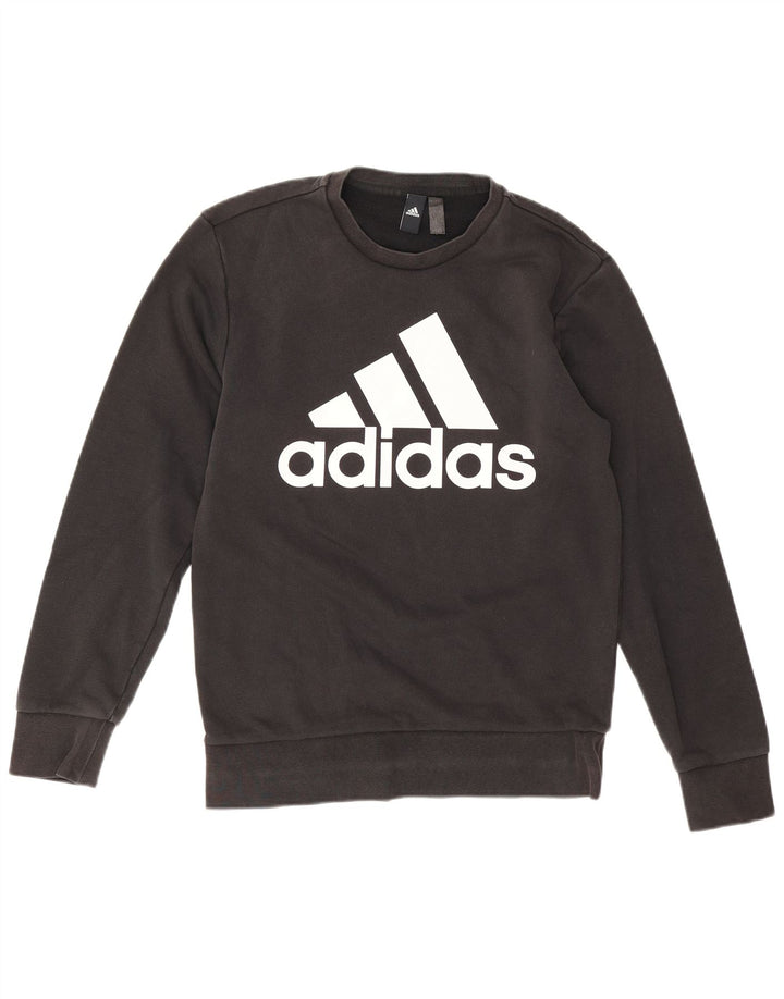 Adidas Mens Graphic Sweatshirt Jumper Small Black Cotton