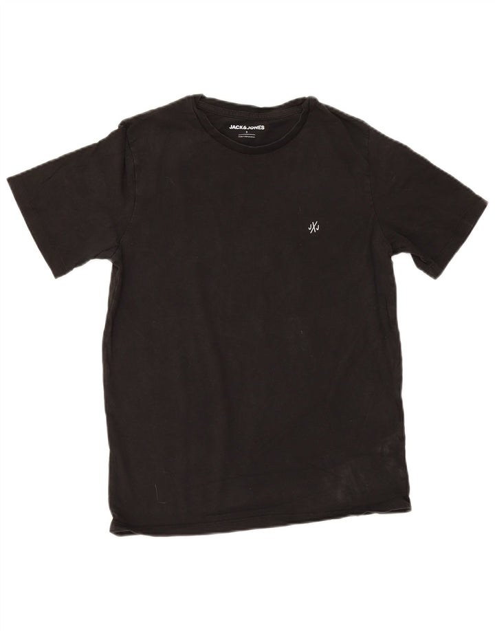 Jack & Jones Mens T-Shirt Top Small Black Cotton
