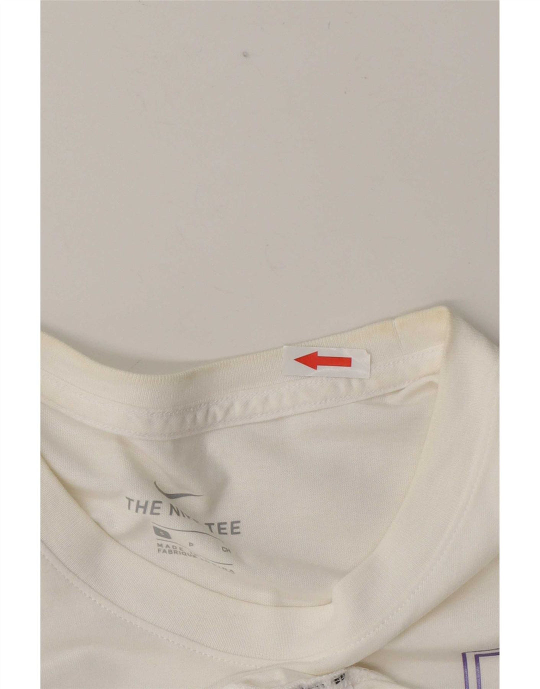 Nike Mens T-Shirt Top Small White Geometric Cotton