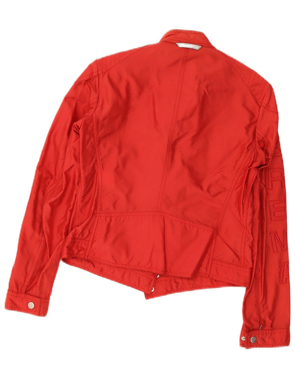 Brema Womens Biker Jacket IT 44 Medium Red Polyamide