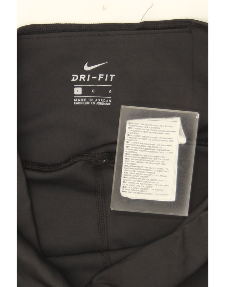 Nike Womens Dri Fit Tracksuit Trousers UK 14 Large  Black Polyester