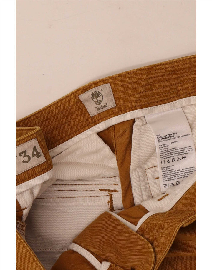 Timberland Mens Regular Cargo Shorts W34 Large Brown Cotton