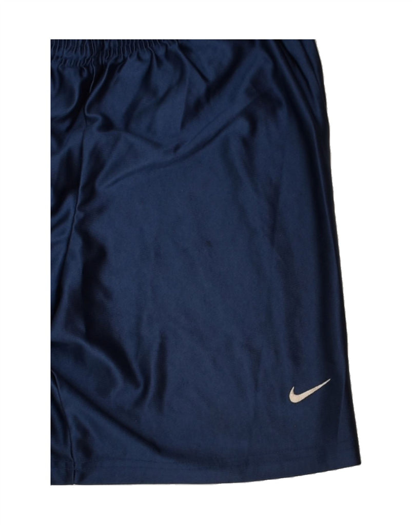 NIKE Boys Sport Shorts 7-8 Years Small Navy Blue Polyester | Vintage Nike | Thrift | Second-Hand Nike | Used Clothing | Messina Hembry 