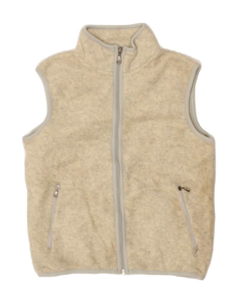 EDDIE BAUER Womens Fleece Gilet UK 6 XS Beige Polyester Vintage Eddie Bauer and Second-Hand Eddie Bauer from Messina Hembry 