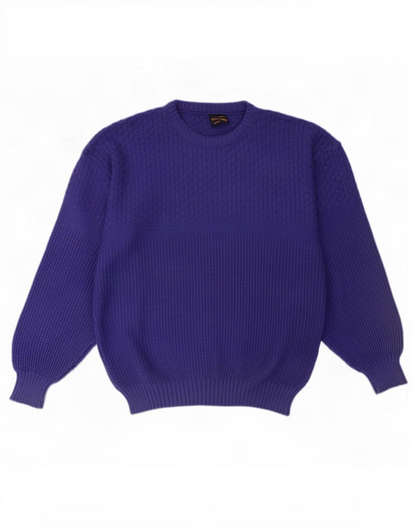 Claude De Pierre Mens Crew Neck Jumper Sweater IT 52/54 Large Purple