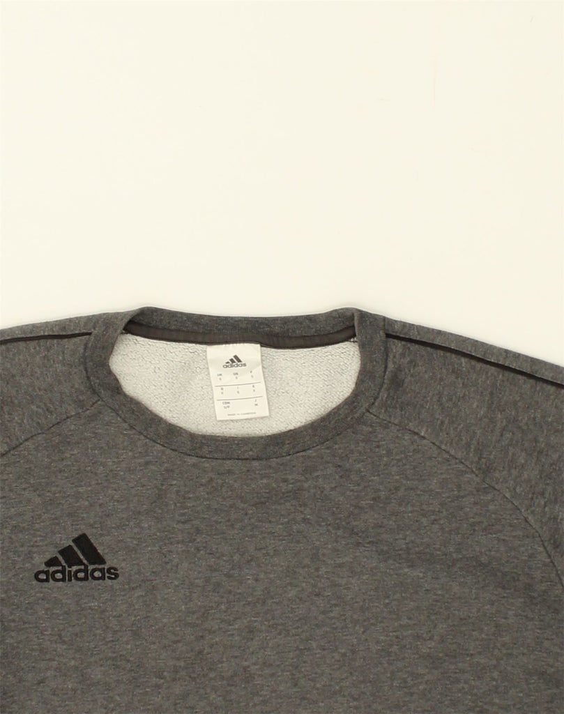 ADIDAS Mens Sweatshirt Jumper Small Grey Cotton | Vintage Adidas | Thrift | Second-Hand Adidas | Used Clothing | Messina Hembry 