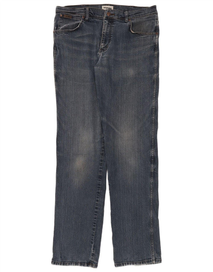 Wrangler Mens Texas Straight Jeans W36 L36 Blue Cotton