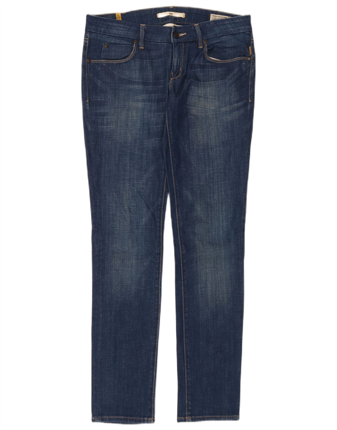 Meltin' Pot Womens Mika Slim Jeans W29 L32 Blue Cotton