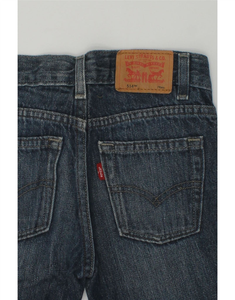 LEVI'S Boys 514 Slim Straight Jeans 6-7 Years W24 L22 Navy Blue Ramie | Vintage Levi's | Thrift | Second-Hand Levi's | Used Clothing | Messina Hembry 