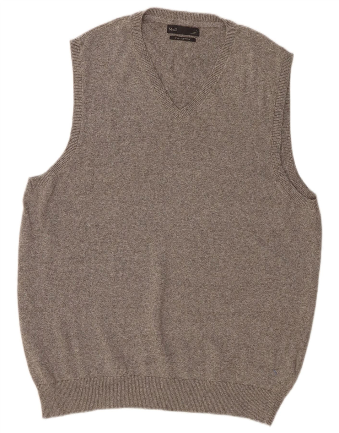 Marks & Spencer Mens Vest Tank Top Large Grey Cotton