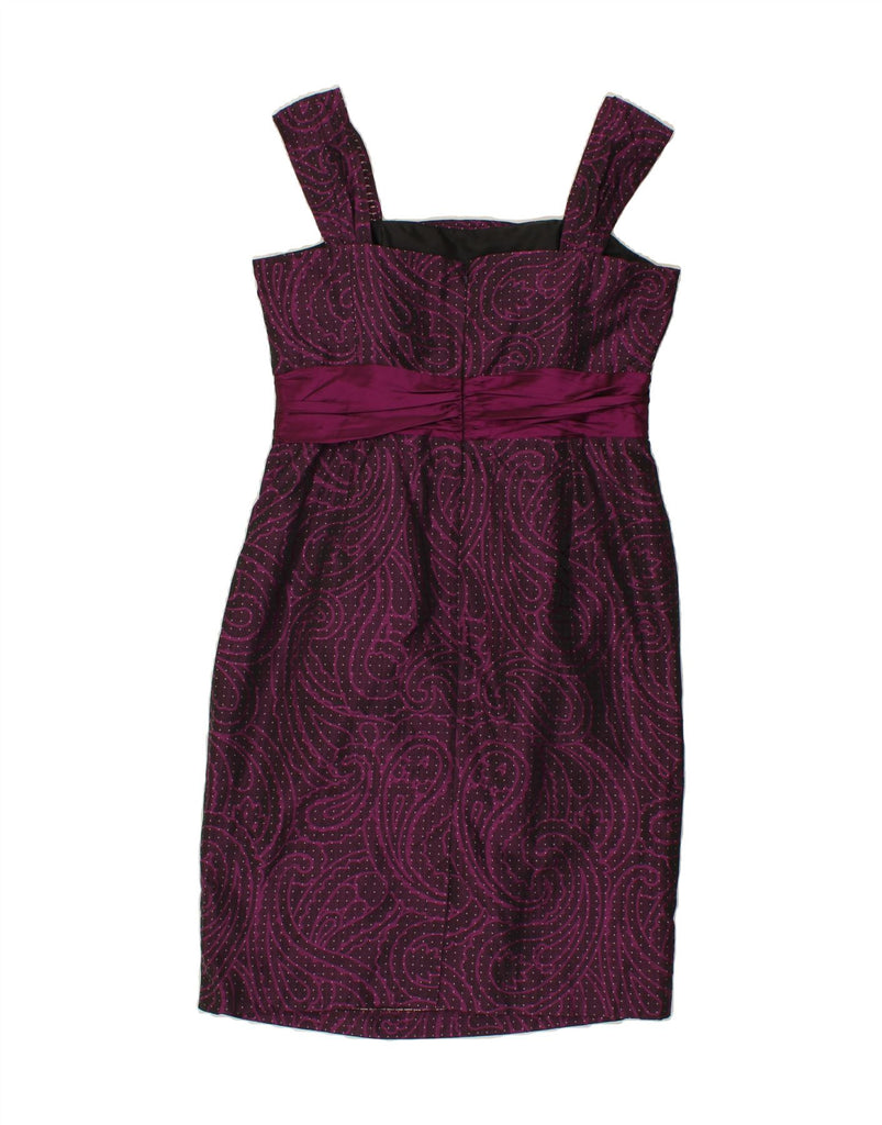 JOHN BENTLEY Womens Sleeveless Bodycon Dress UK 16 Large Purple Paisley Vintage John Bentley and Second-Hand John Bentley from Messina Hembry 