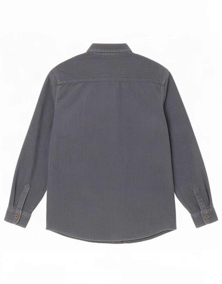 Zara Mens Corduroy Shirt Medium Blue Cotton