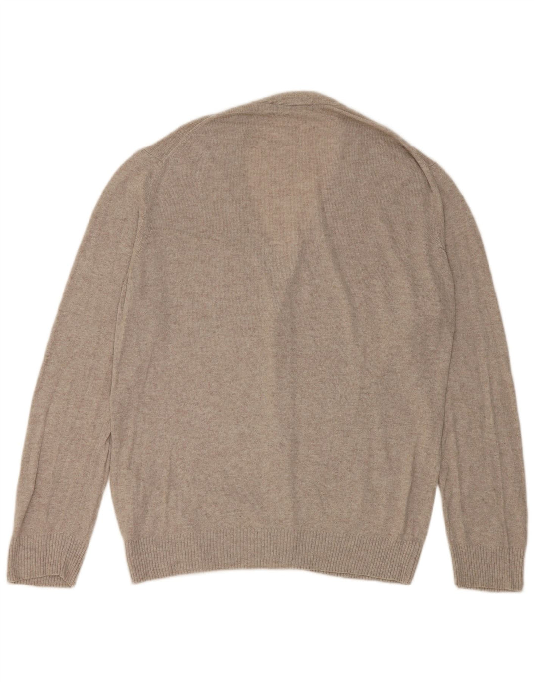 Zara Mens Cardigan Sweater Large Grey Flecked Viscose