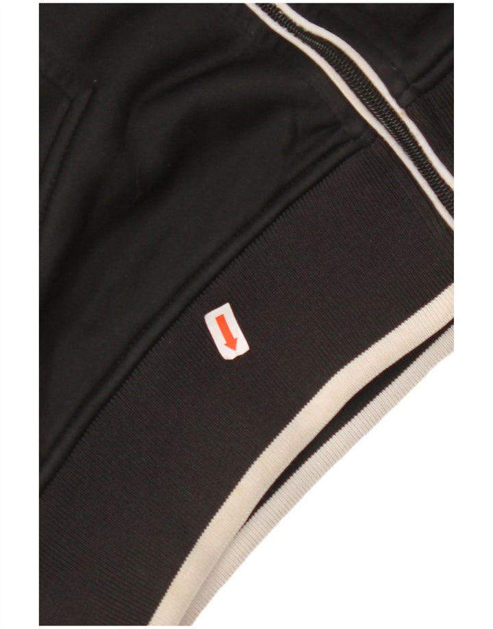 JACK & JONES Womens Zip Hoodie Sweater UK 14 Medium Black Colourblock