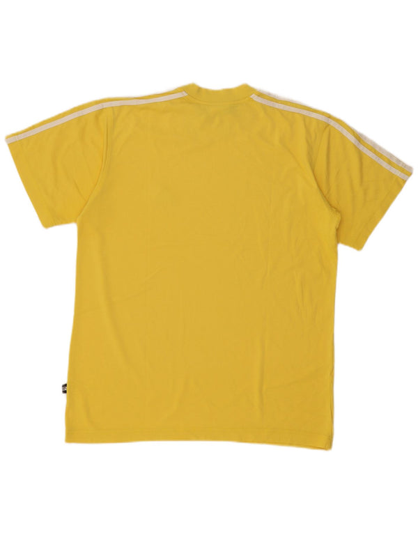 Adidas Boys T-Shirt Top 15-16 Years Yellow Cotton
