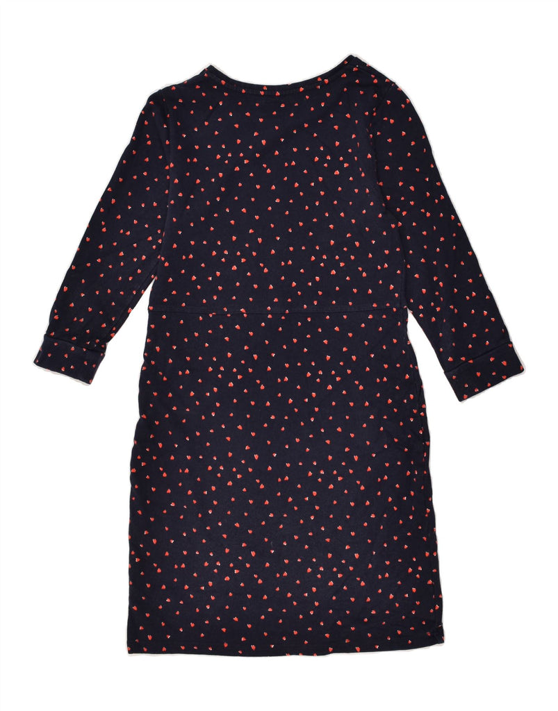 JOULES Womens 3/4 Sleeve T-Shirt Dress UK 10 Small  Navy Blue Spotted | Vintage Joules | Thrift | Second-Hand Joules | Used Clothing | Messina Hembry 