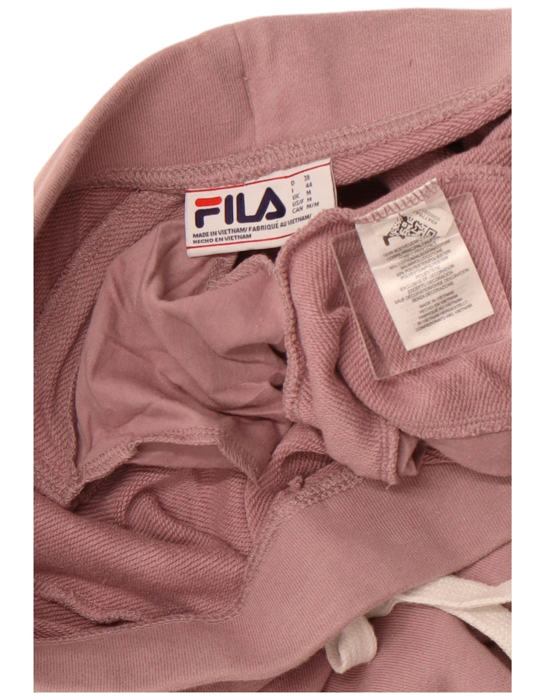 FILA Womens Tracksuit Trousers Joggers UK 14 Medium Pink Cotton
