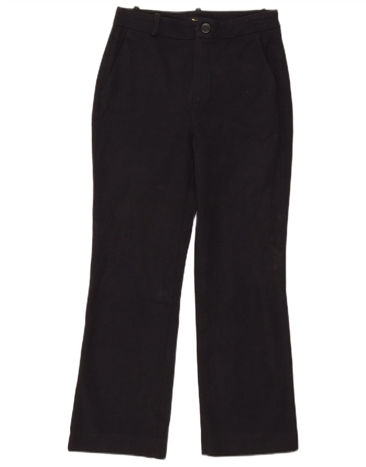 Massimo Dutti Womens Bootcut Chino Trousers 2XS W24 L25 Black