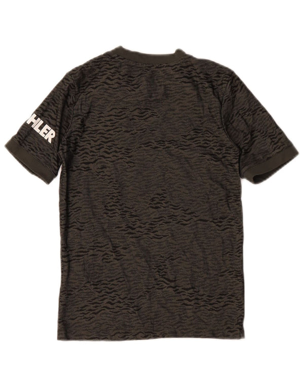 ADIDAS Boys Manchester United Graphic T-Shirt Top 7-8 Years Black