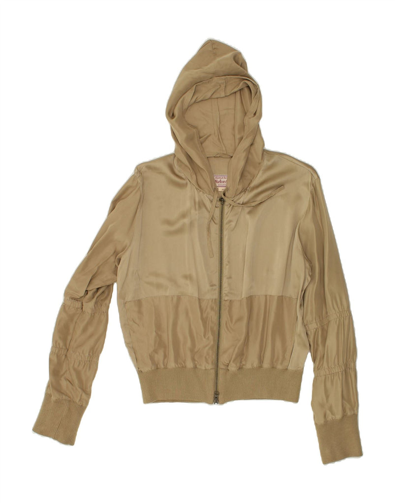 MARLBORO CLASSICS Womens Hooded Tracksuit Top Jacket UK 18 XL Beige | Vintage Marlboro Classics | Thrift | Second-Hand Marlboro Classics | Used Clothing | Messina Hembry 