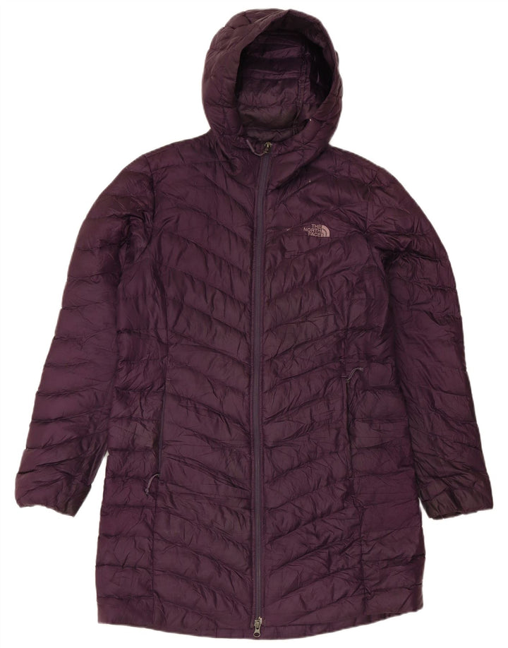 The North Face Womens Hooded Padded Coat UK 16 Large Purple Polyester
