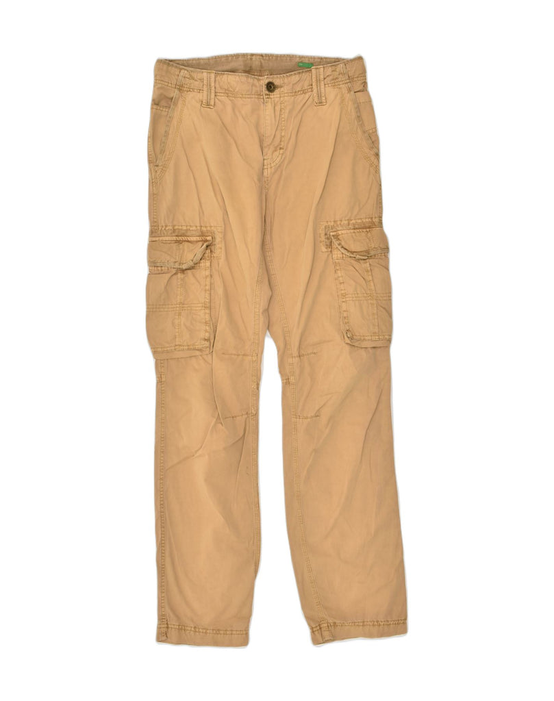 BENETTON Mens Straight Cargo Trousers IT 46 Small W30 L32  Beige Cotton | Vintage Benetton | Thrift | Second-Hand Benetton | Used Clothing | Messina Hembry 