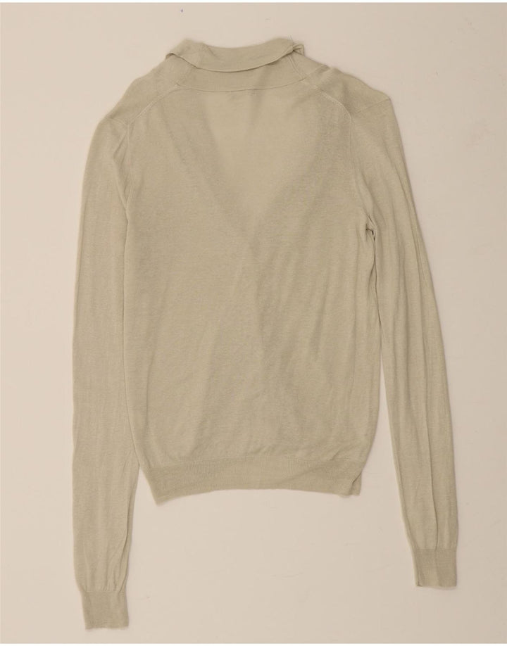J. CREW Womens Cardigan Sweater UK 10 Small Grey Silk Vintage J. Crew and Second-Hand J. Crew from Messina Hembry 