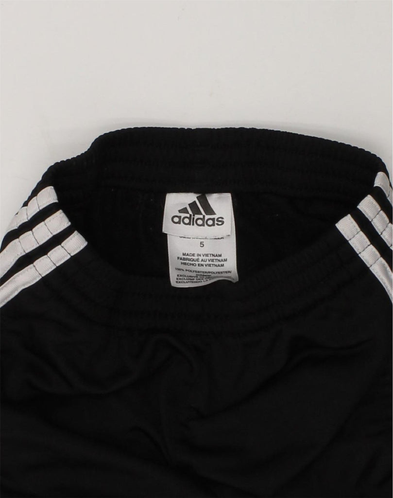 ADIDAS Boys Tracksuit Trousers 4-5 Years Black Polyester | Vintage Adidas | Thrift | Second-Hand Adidas | Used Clothing | Messina Hembry 