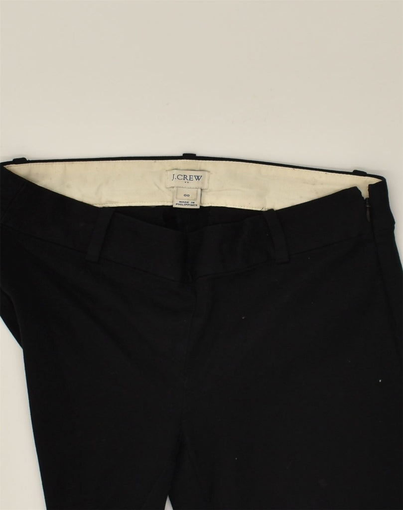 J. CREW Womens Slim Casual Trousers US 00 2XS W26 L24 Black Cotton | Vintage J. Crew | Thrift | Second-Hand J. Crew | Used Clothing | Messina Hembry 