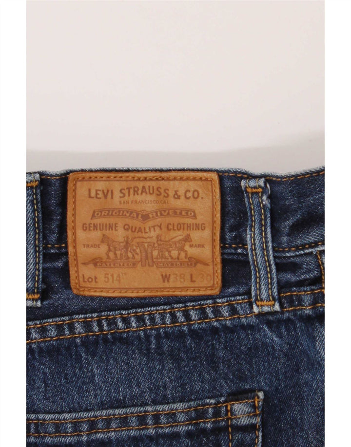 Levi's Mens 514 Straight Jeans W38 L30 Blue Cotton