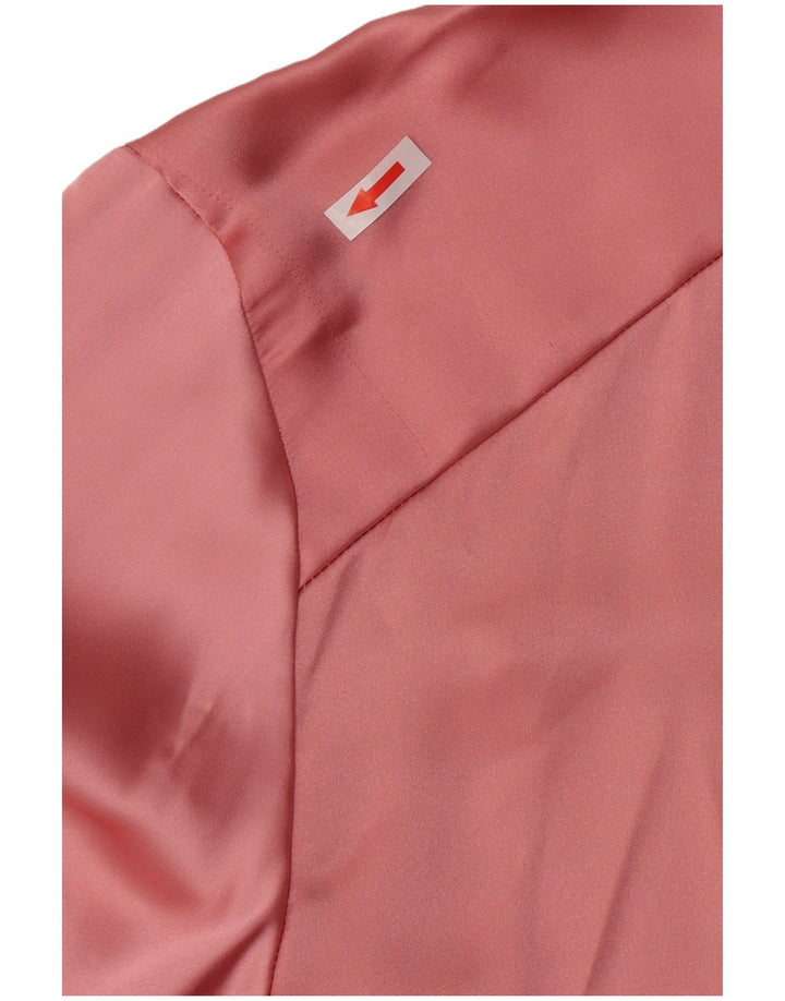 Zara Womens Oversized Shirt Blouse UK 14 Medium Pink Polyester