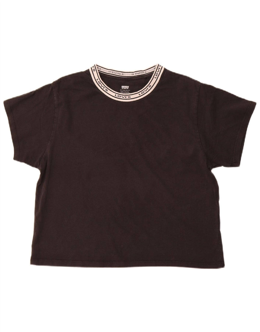 LEVI'S Womens Graphic T-Shirt Top UK 14 Medium Black