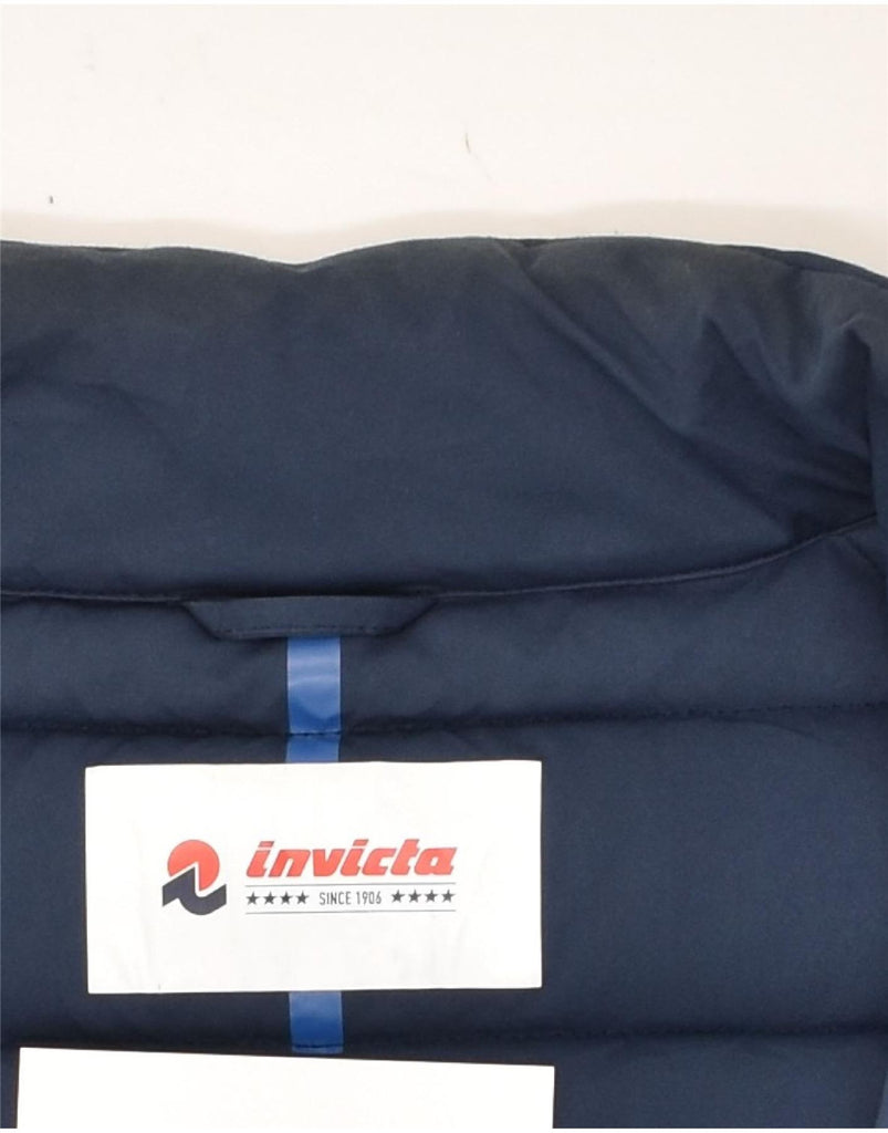 INVICTA Mens Padded Jacket UK 40 Large Navy Blue Polyester | Vintage Invicta | Thrift | Second-Hand Invicta | Used Clothing | Messina Hembry 