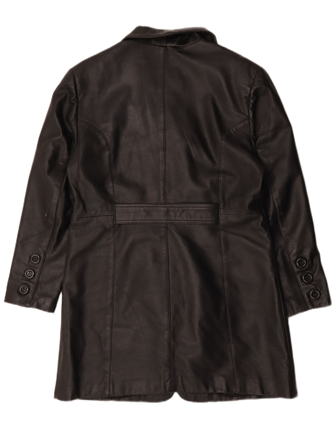 Akaso Womens Leather Coat UK 18 XL Black Leather